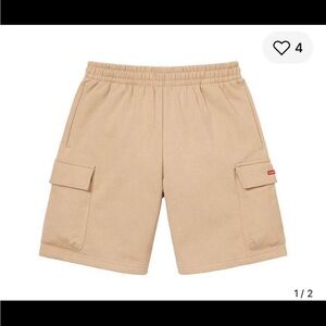Supreme Beige Cargo Shorts for Men